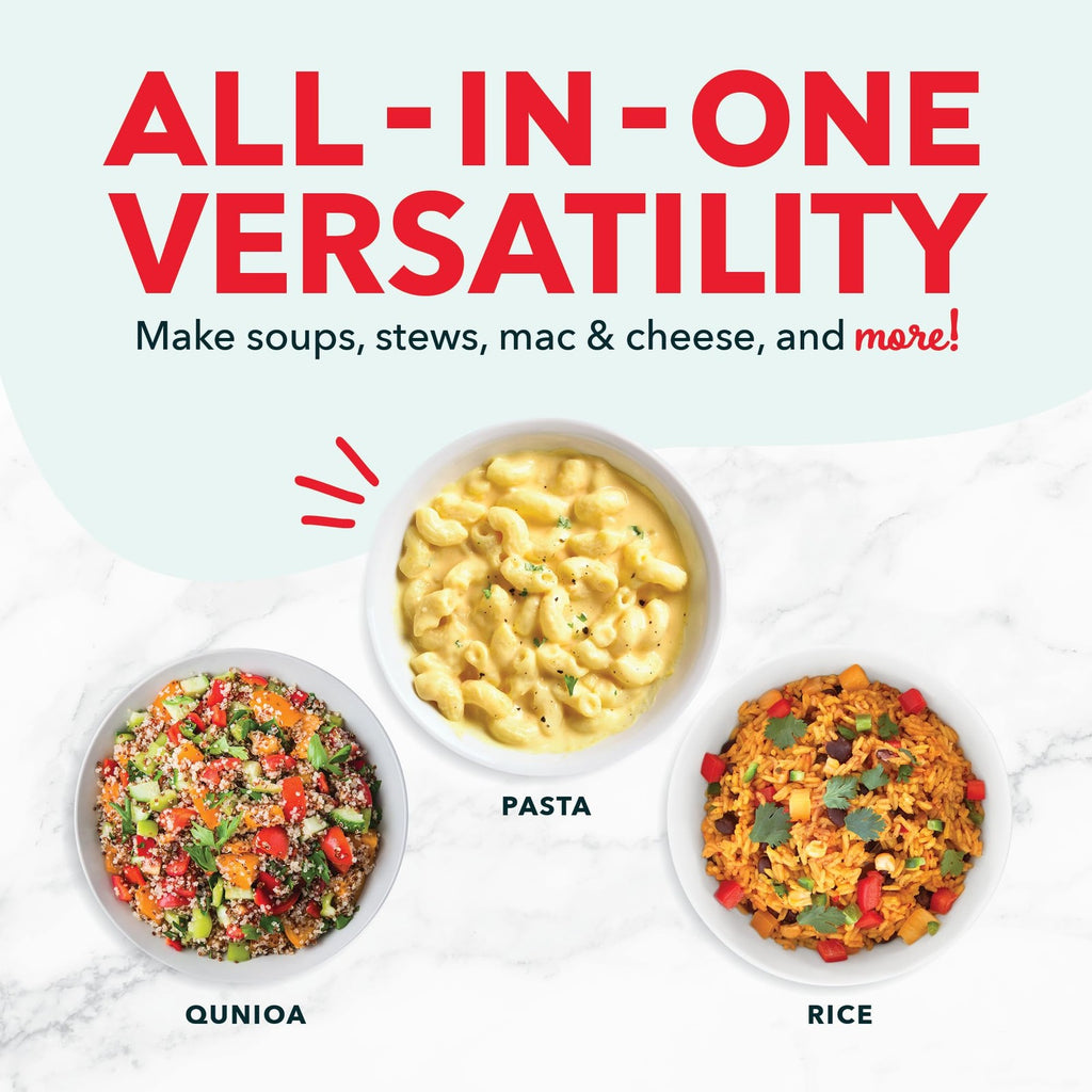 Compact DASH Mini Rice Cooker 0.5 Qt Red w/ Nonstick Pot & Recipe Guide