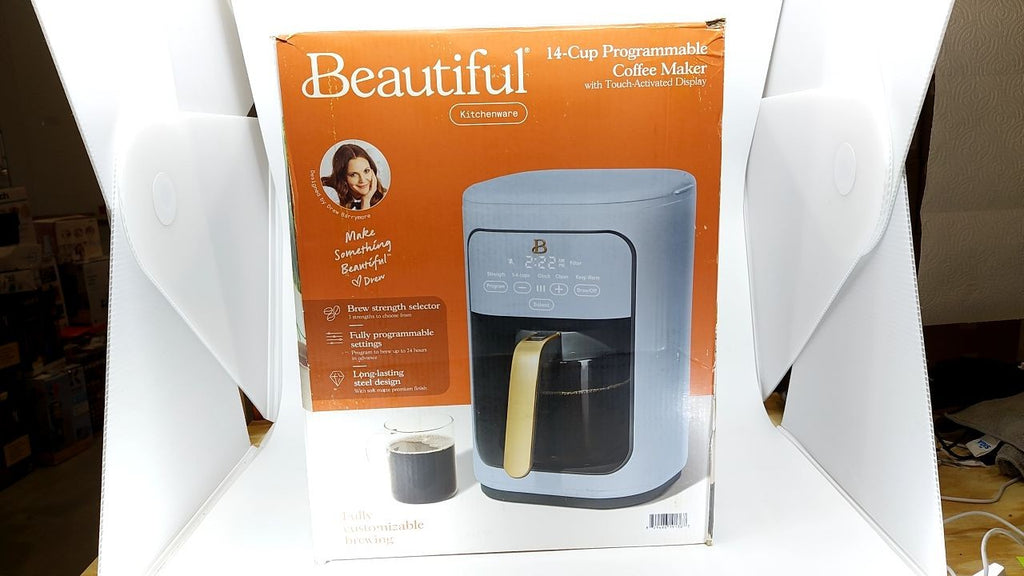 Cornflower Blue 14-Cup Programmable Coffee Maker w/ Touch Display