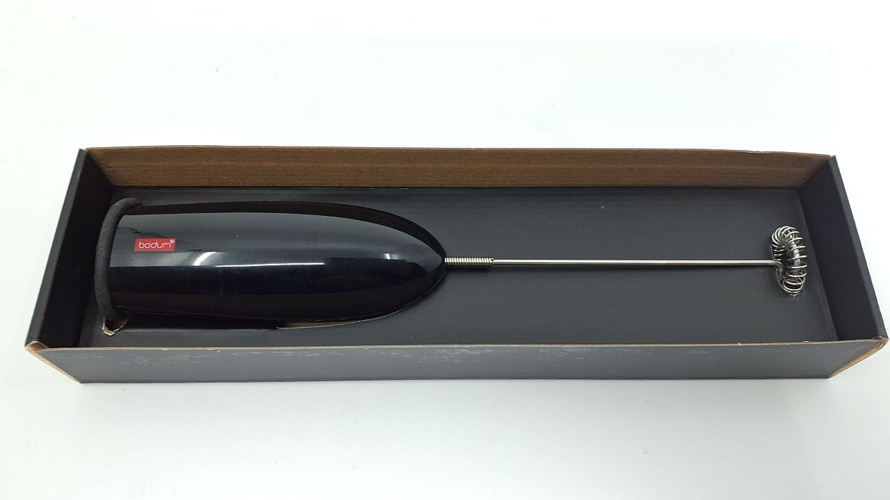 Bodum Schiuma Milk Frother, Black Plastic, for Coffee & Hot Chocolate