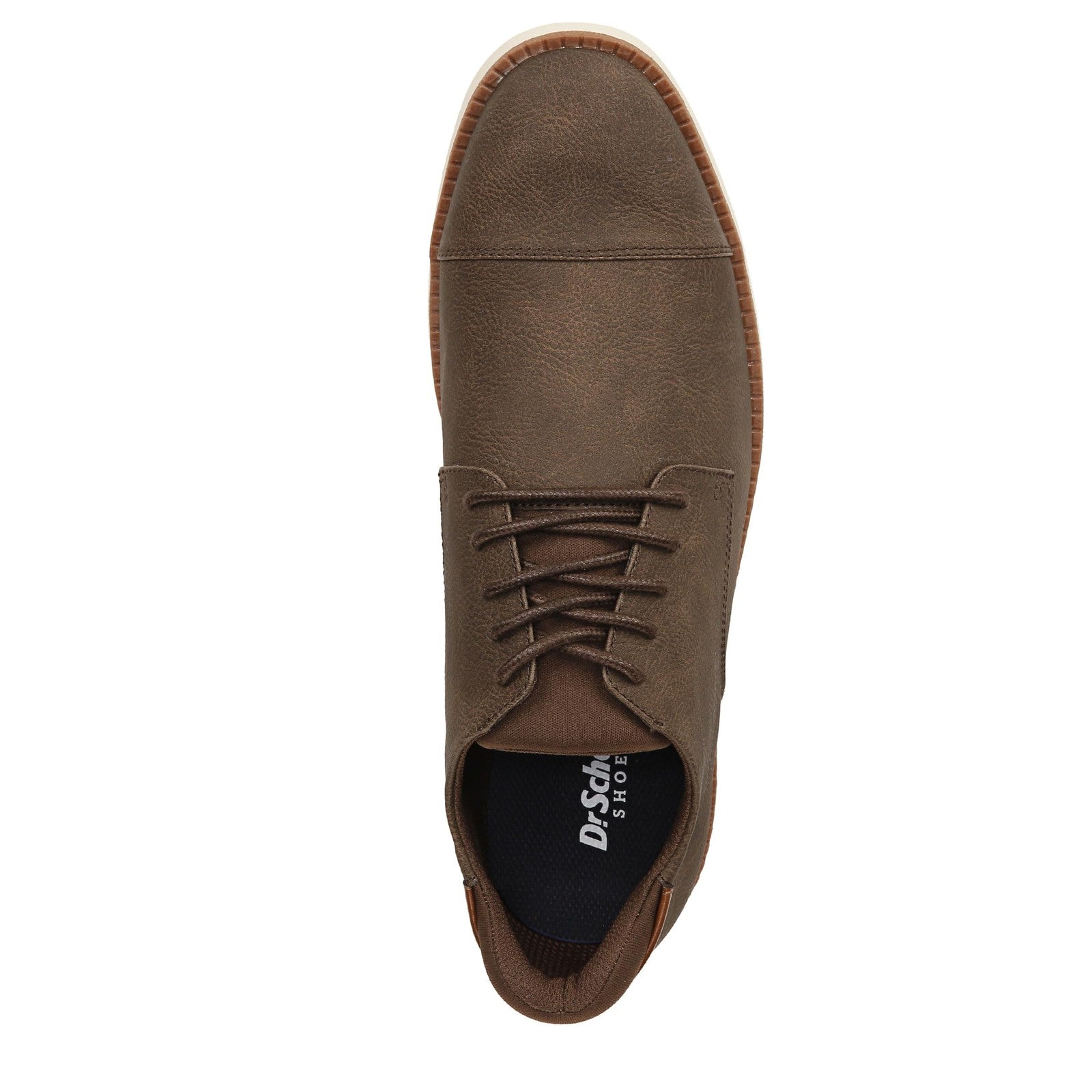 Dr. Scholl's Shoes Mens Sync Cap Toe Lace Up Oxford Brown Smooth 11.5 M