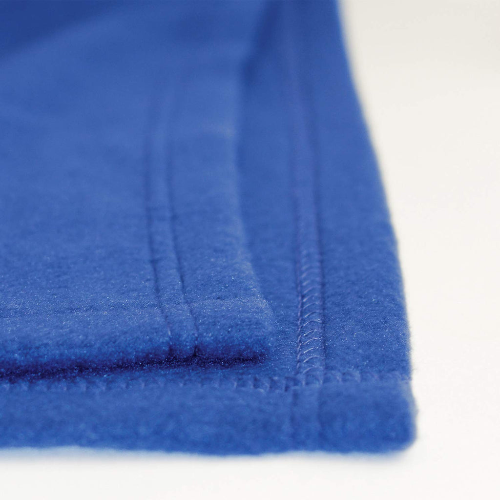 Lightweight Compact Microfleece Travel Blanket 50x60 In Royal Blue