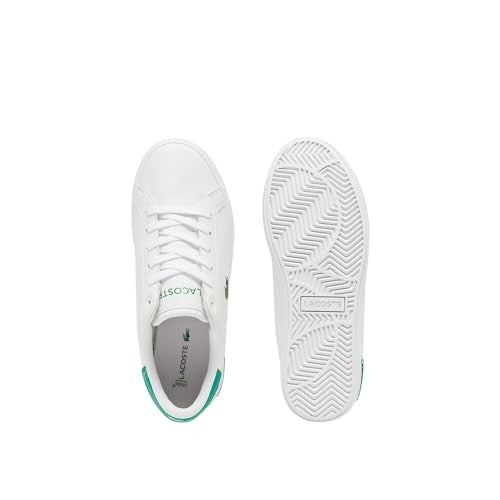 Lacoste Kids Powercourt Sneaker, WHT/GRN, 3
