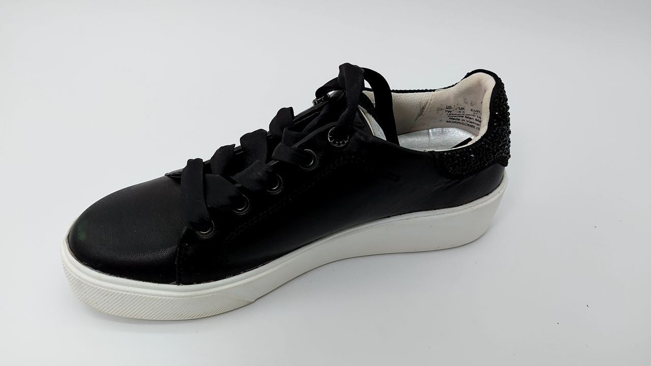 Naturalizer Womens Morrison Bliss Sparkle Detail Fashion Sneaker Black Leather 7