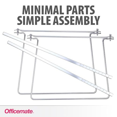 Adjustable Hanging File Frame, Letter Size, 14-18 In, Pack of 2, Silver