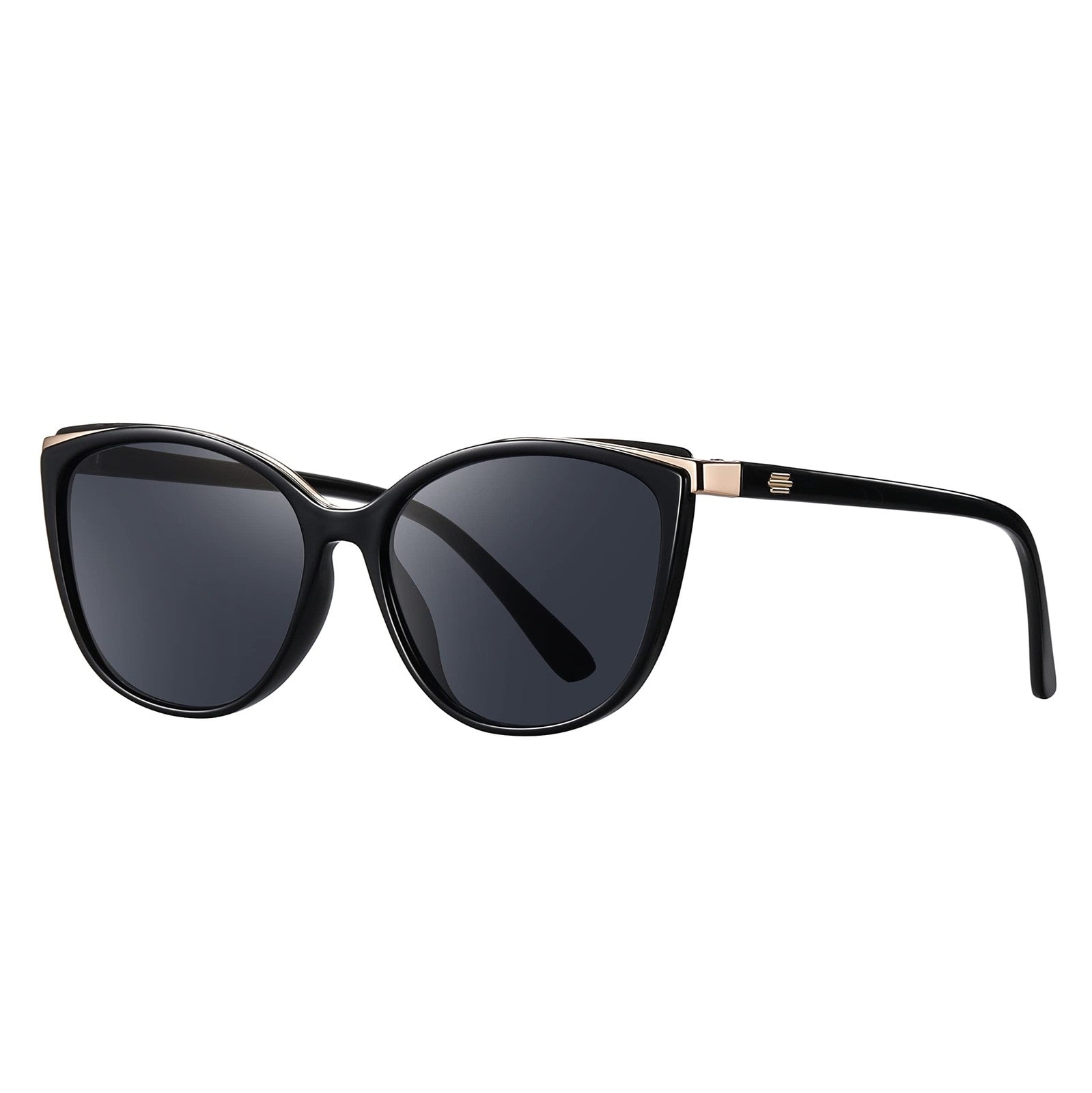 UV400 Protection Cat Eye Sunglasses Black Lens/Frame Women CL22017