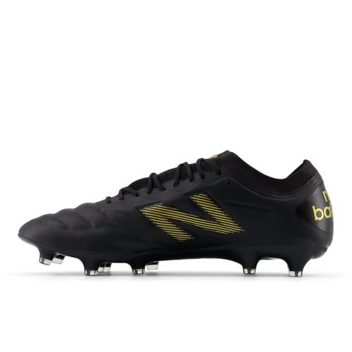 New Balance Men's 442 Elite FG V2 Soccer Shoe, Black/Gold Metallic, 8