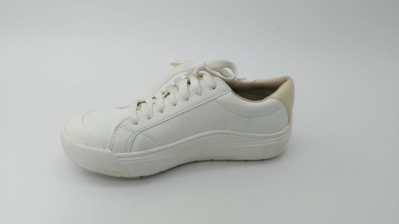Dr. Scholl's Women's Time Off Platform Sneakers, White Smooth, Size 6.5