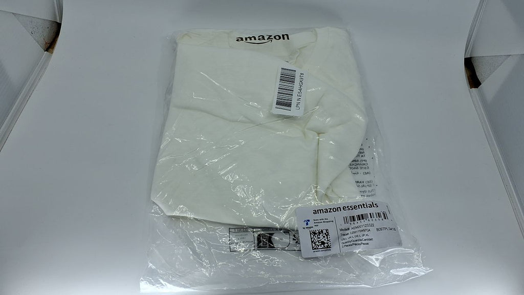 Cotton Regular-Fit Crewneck T-Shirts, Pack of 2, White, Large Size