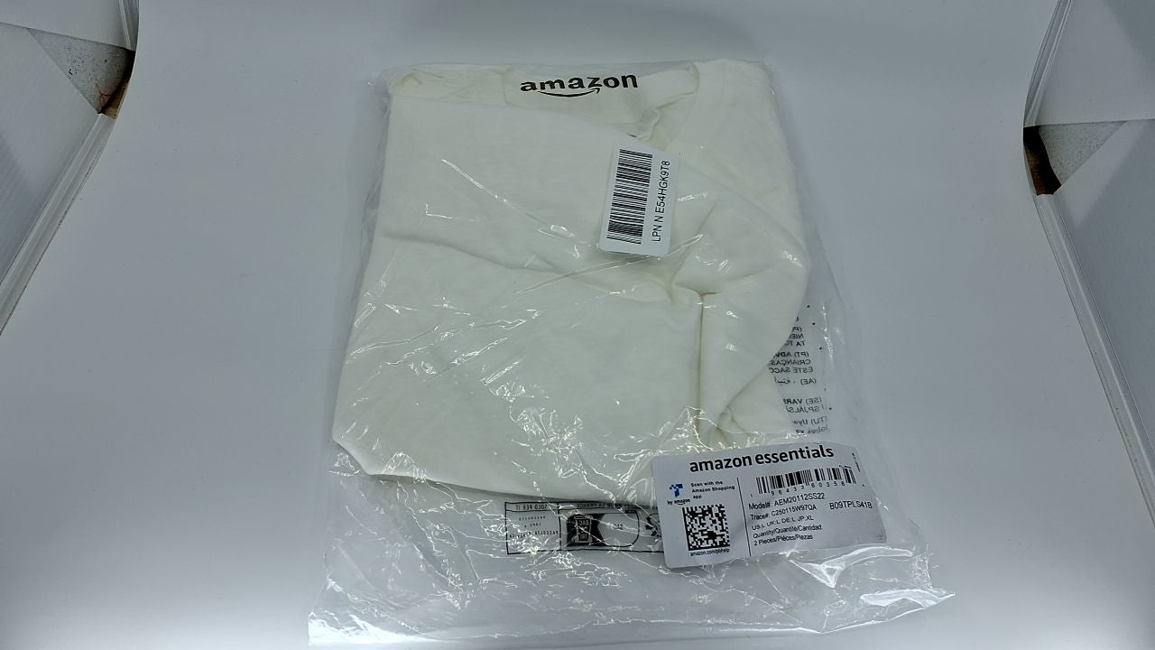 Cotton Regular-Fit Crewneck T-Shirts, Pack of 2, White, Large Size