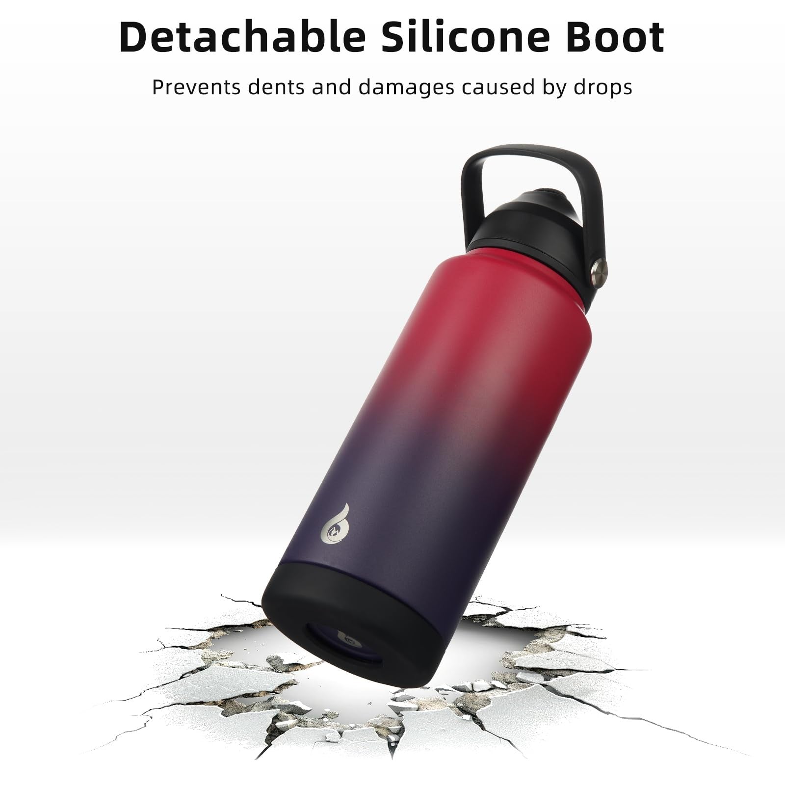 40oz Insulated Water Bottle w/ Straw Lid, Charming Red, BPA Free