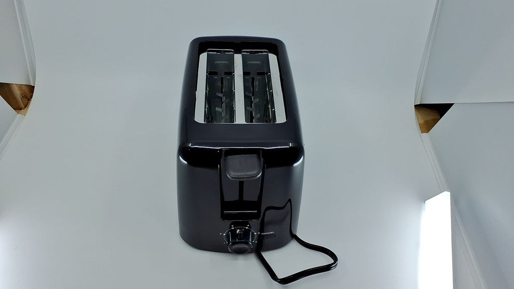 Black 2 Slice Toaster w/ 6 Settings, Extra Wide Slots, ETL Certified
