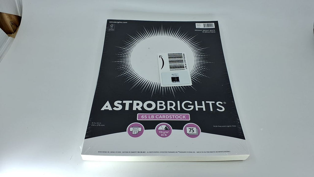 Neenah Cardstock 8.5x11 65 lb White 75 Sheets Smooth Finish