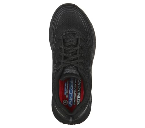 Skechers Relaxed Fit Max Cushioning Elite Work Shoes, Black, Size 11