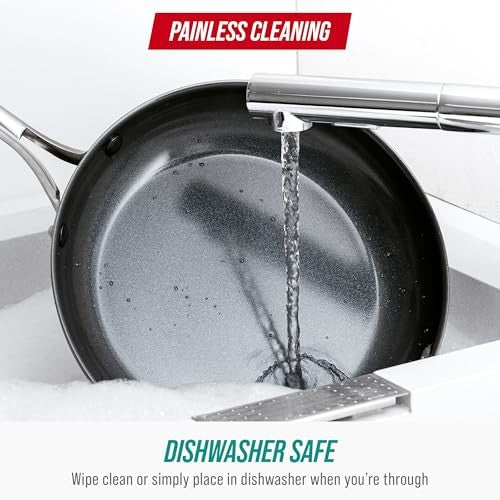 Blue Diamond 8" Frying Pan Skillet, Turquoise Ceramic, Nonstick & PFAS-Free