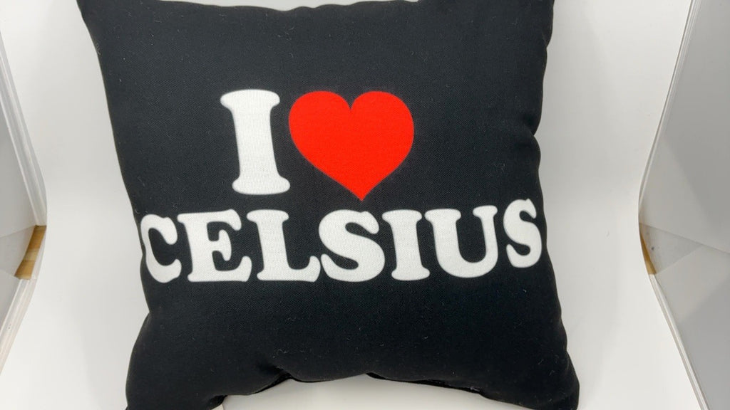 I Love Celsius Throw Pillow, 16x16, Multicolor