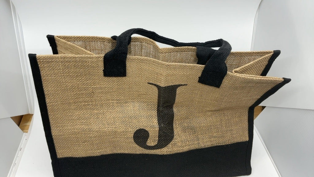 Personalized Jute Tote Bag & Makeup Bag, Stylish Gift for Women