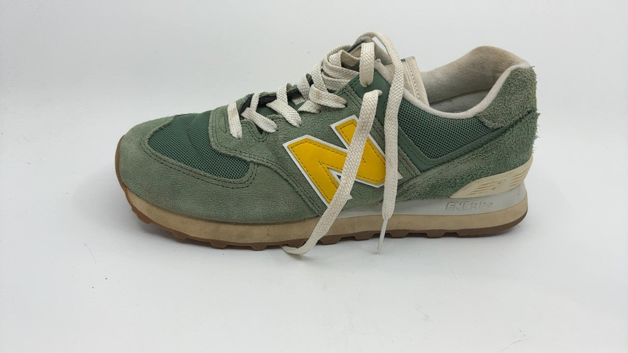 New Balance Women's 574 V2 Sneaker, Mallard Green/Ginger Lemon/Sea Salt, 9