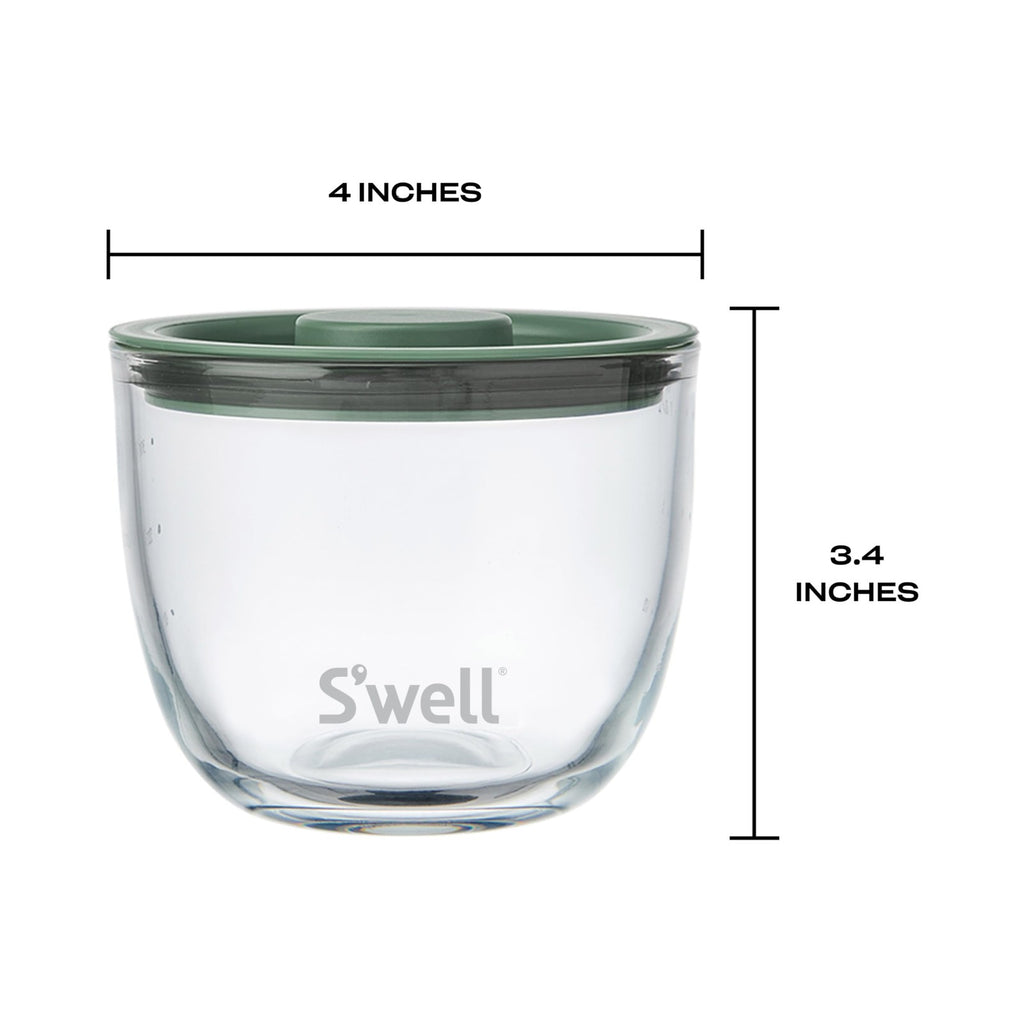 S'well 12oz Glass Prep Bowls Set of 4, Nesting Design, Easy Meal Prep