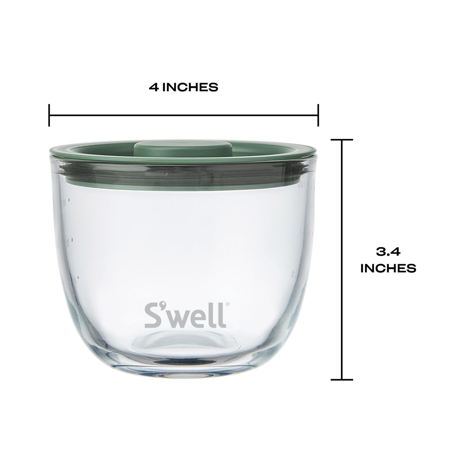 S'well 12oz Glass Prep Bowls Set of 4, Nesting Design, Easy Meal Prep