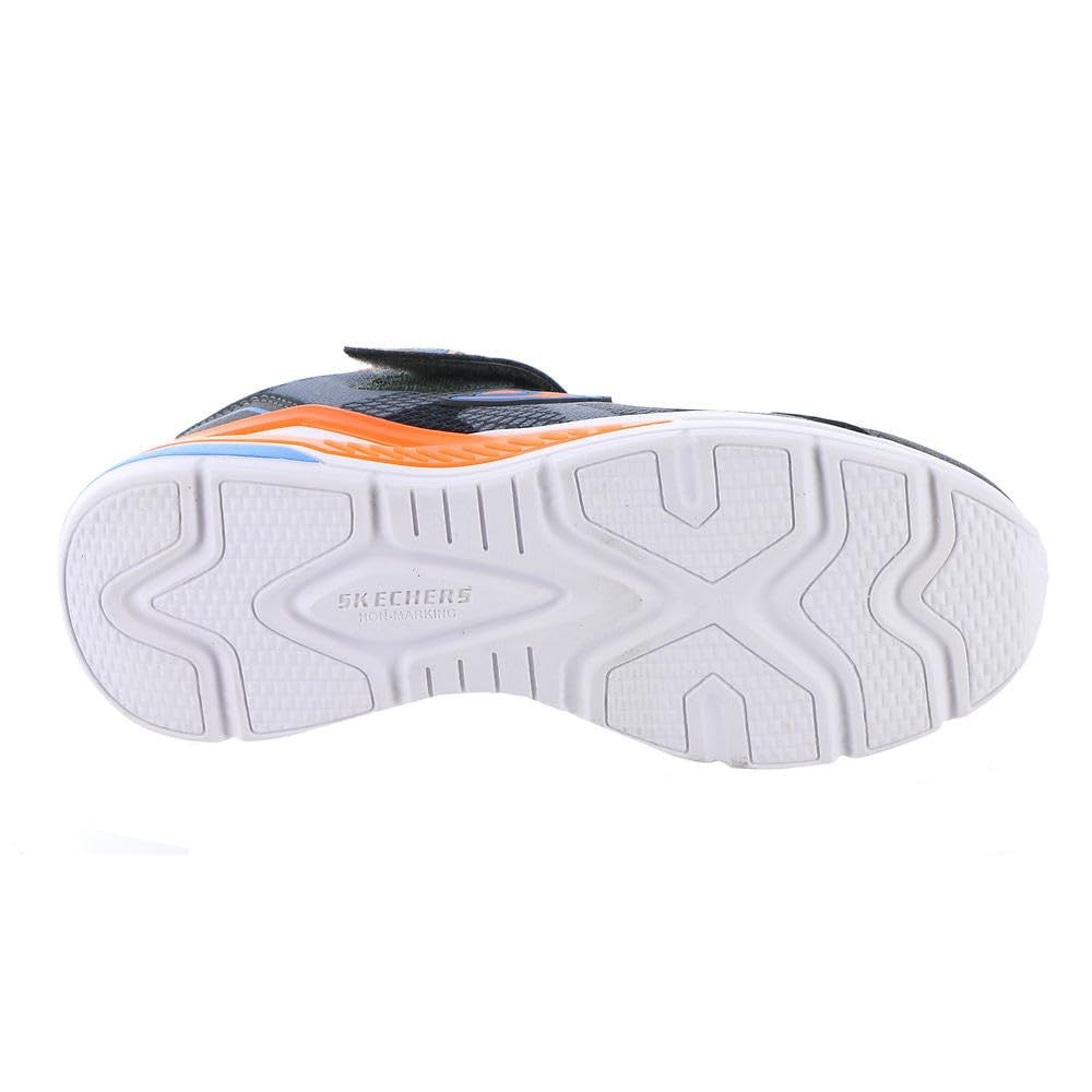 Skechers Kids Boys Tri-Namics Sneaker, Charcoal/Orange,12 Little Kid