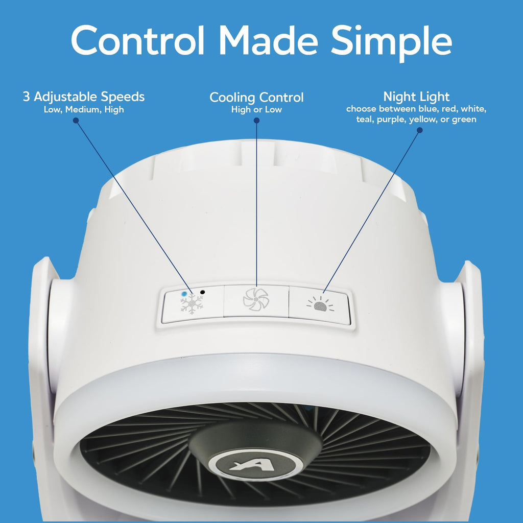 Ice Jet X3 Portable Air Cooler, Dual Mist Modes, Great for Home & Travel