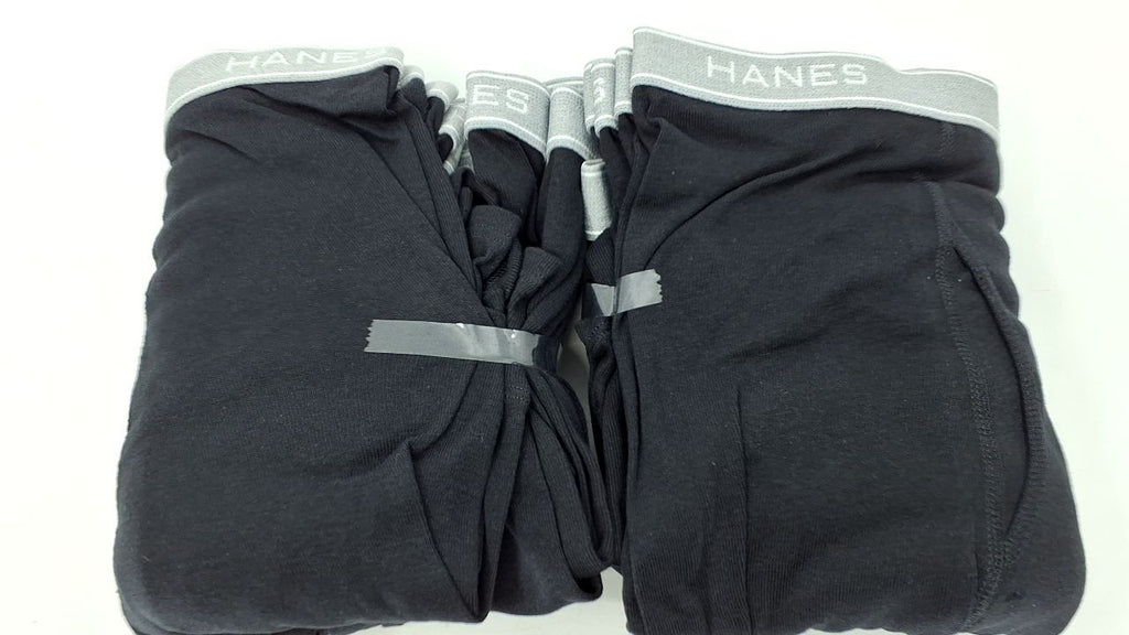 Hanes 12 Pack Men's Underwear - Black Boxer Briefs, Small, Moisture-Wicking