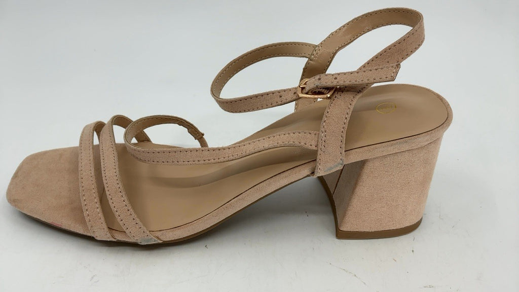 mysoft Women's Strappy Low Chunky Block Heel Sandals Open Toe Dress Shoes size 9