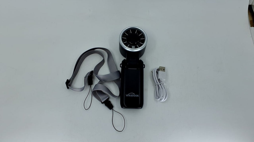 WHATOOK Mini Portable Fan 4000mAh Rechargeable 5 Speeds Black