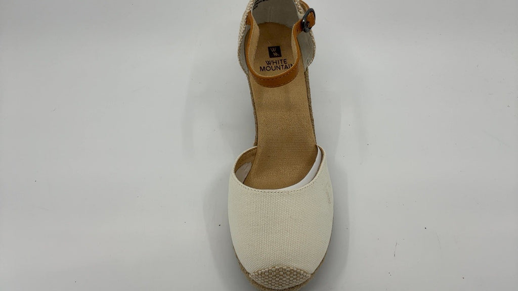 WHITE MOUNTAIN Women's Mamba Espadrille Wedge Sandal, Natural/Fabric, 6.5 W