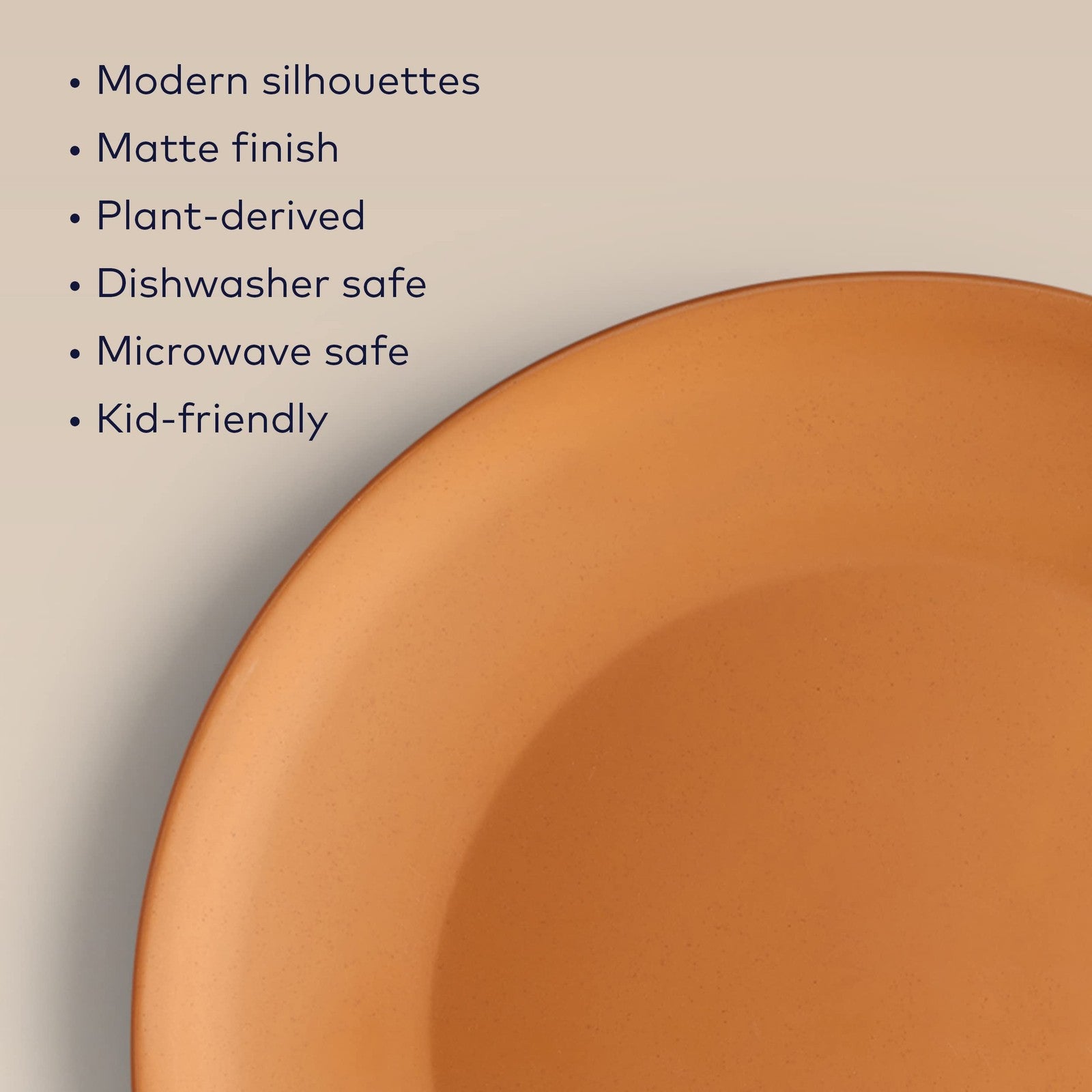 4 Unbreakable Salad Plates, Palm Green, 8.5 in, Plant-Derived Material