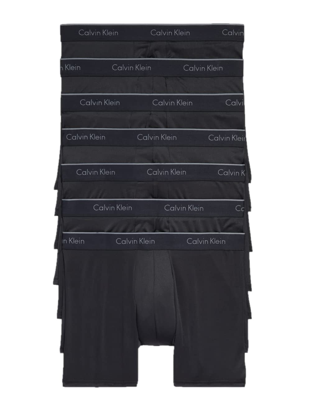 Calvin Klein Men's Micro Stretch 7-pack Boxer Brief, 7 Black, Large