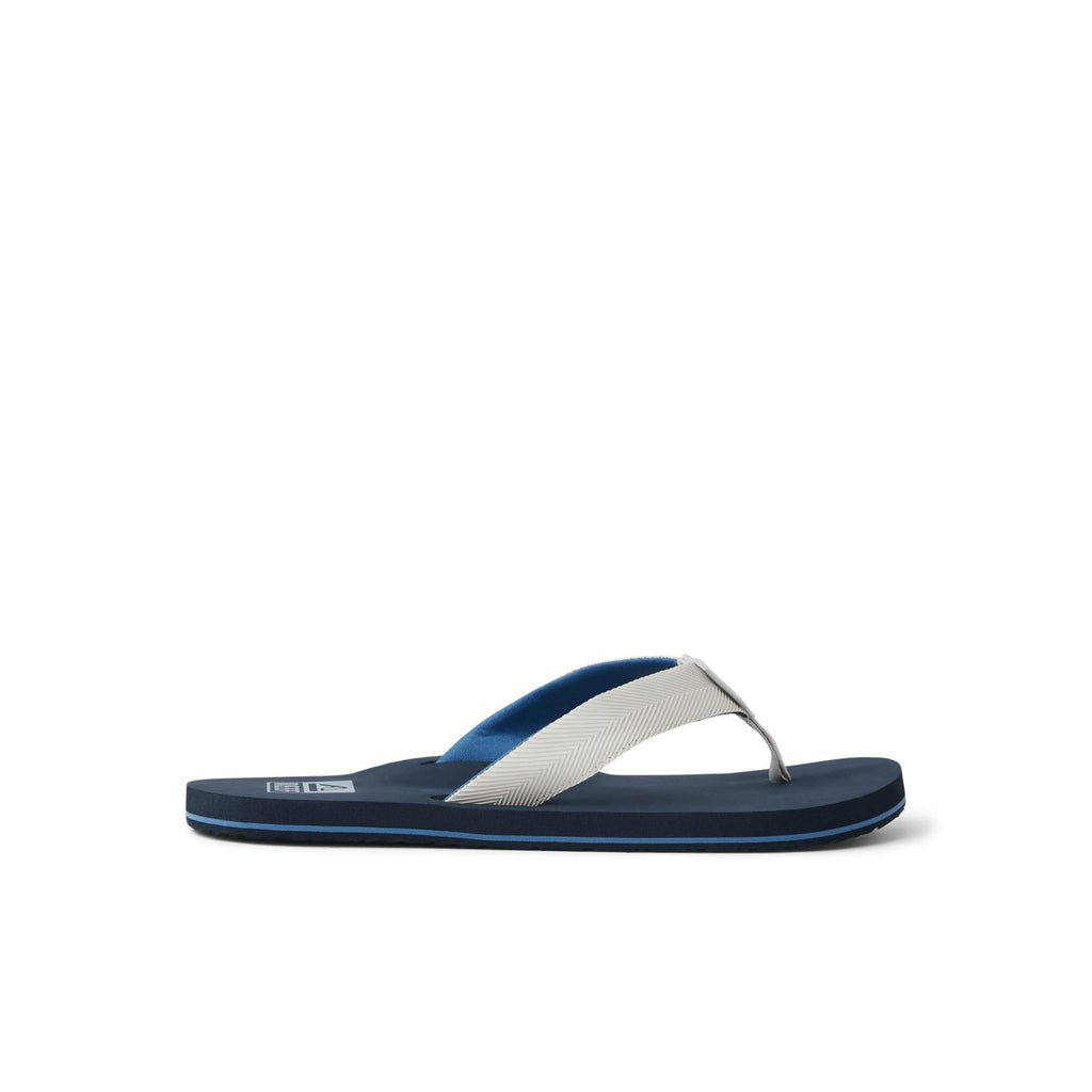 Reef Twinpin Mens Flip Flops 12 Grey/Navy Water Friendly Cushion Footbed