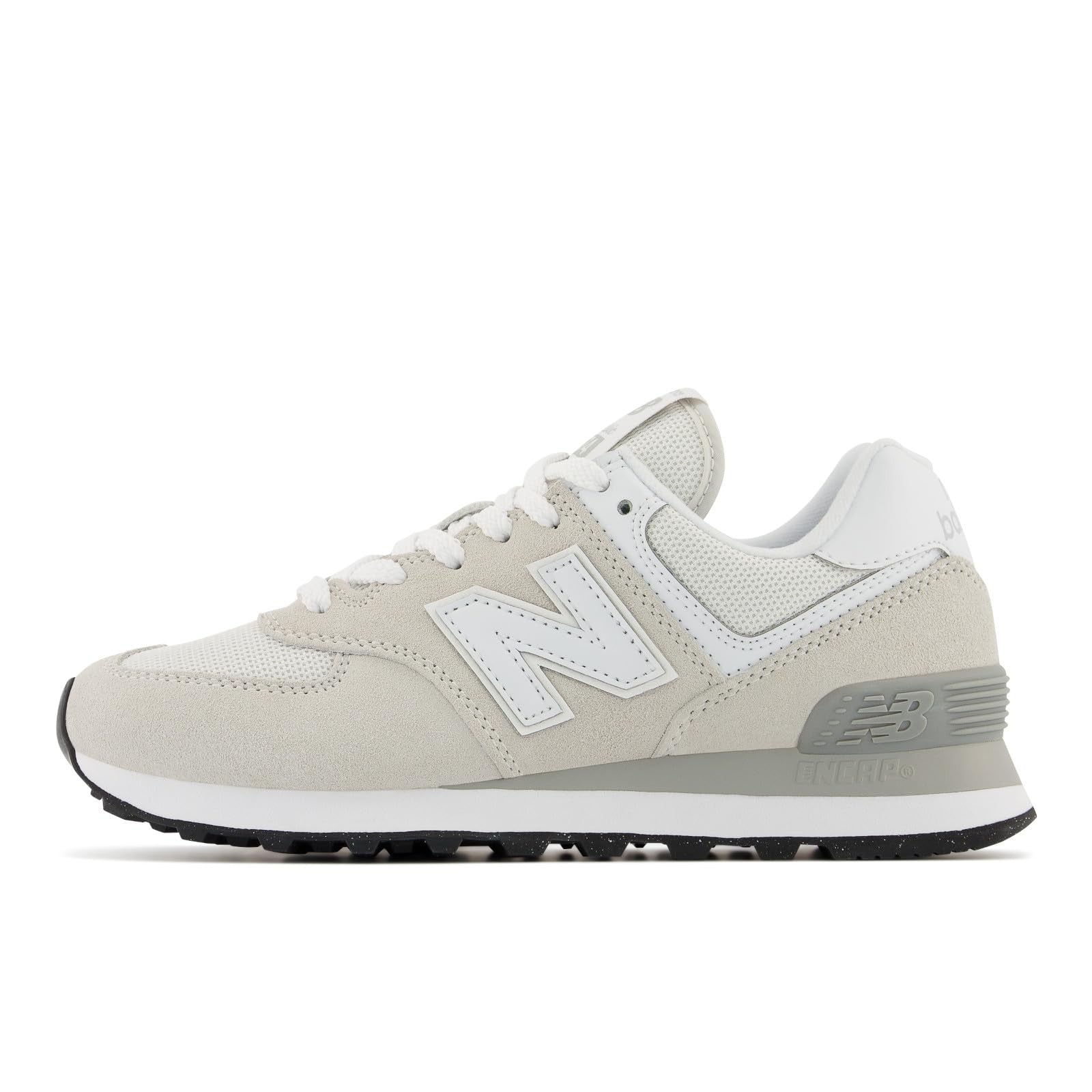 New Balance Women's 574 Core Sneaker, Nimbus Cloud/White, 8.5 Wide
