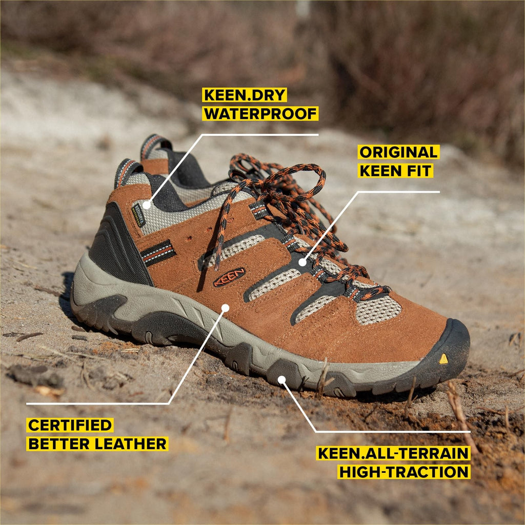 Men's Headout Waterproof Hiking Shoe  |  Bison/Fossil Orange - 8.5 / Regular