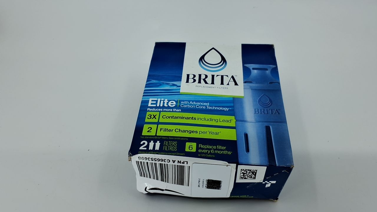 Brita Elite Water Filter Replacements, 2 Count, Blue, NSF Certified
