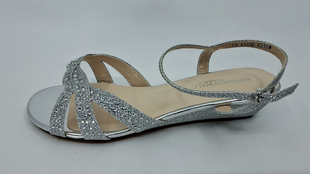 Touch Ups Women's Lena Sandal, silver, 6 W US