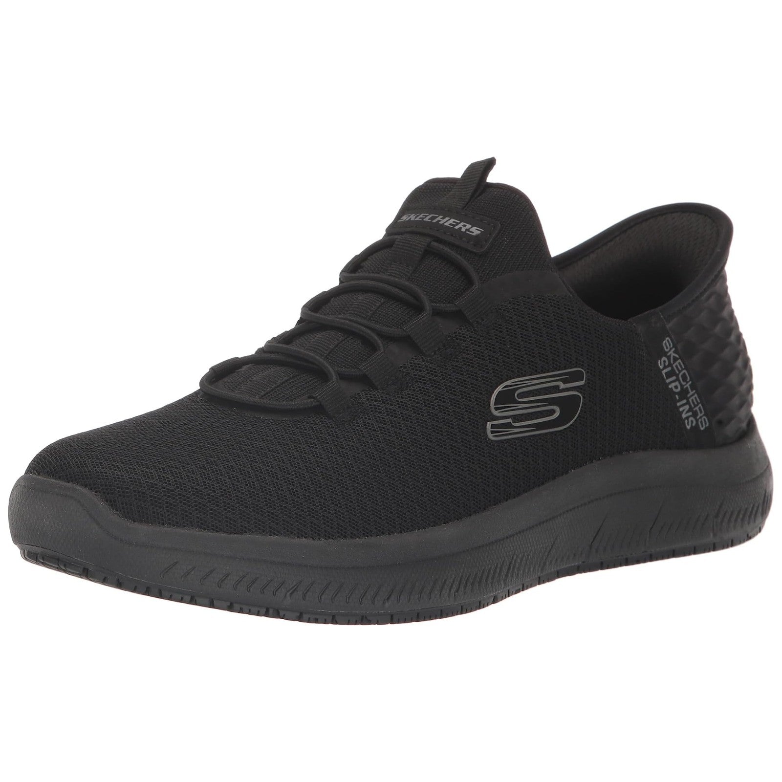 Skechers Men's Summits Colsin Sr Hands Free Slip-Ins Sneaker, Black, 14 Wide