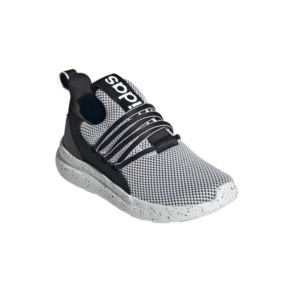 adidas Lite Racer Adapt 7.0 Sneaker, White/Black/Black, 13 US Unisex Little Kid
