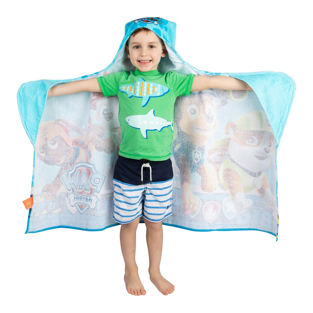 Paw Patrol Kids Bath Towel Wrap 24x50 in Blue Cotton Terry