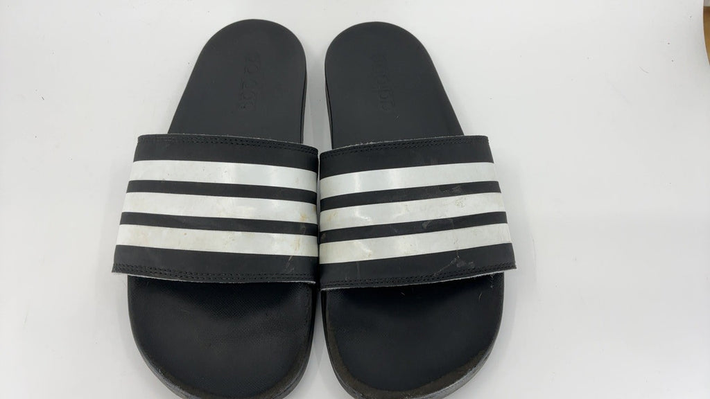 adidas unisex-adult Adilette Aqua Slides Black/White/Black 8