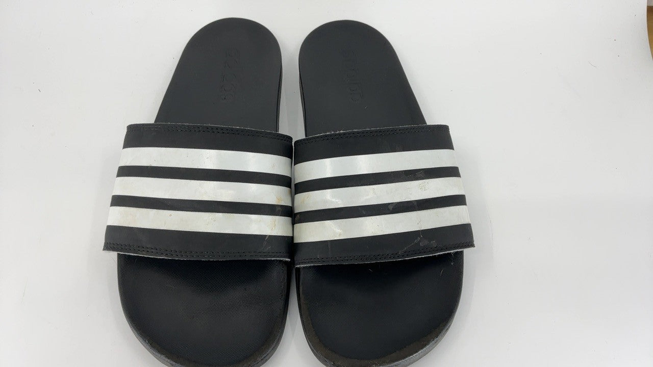 adidas unisex-adult Adilette Aqua Slides Black/White/Black 8