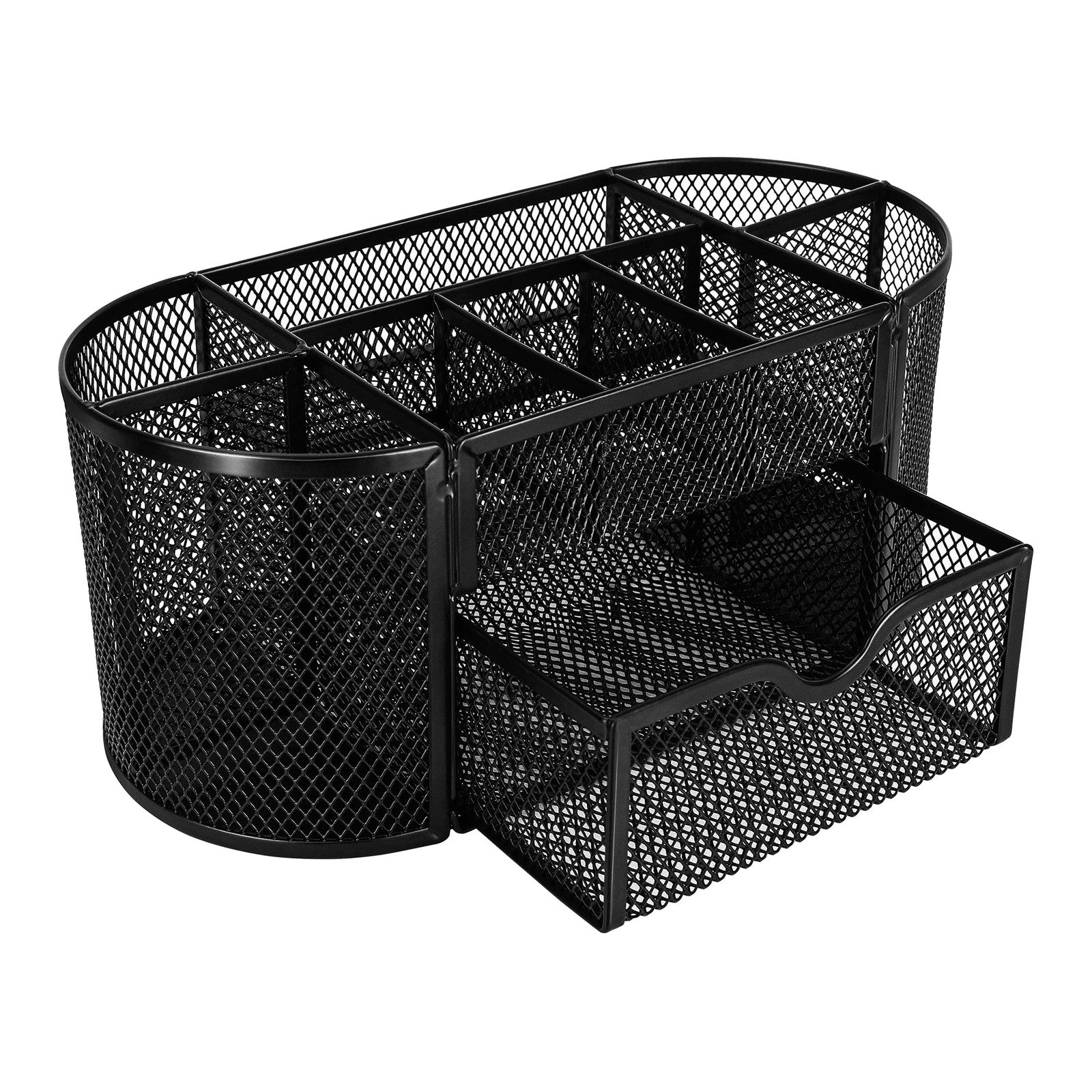Office Caddy Storage, Black Mesh Organizer, 9.25" x 4.53" x 3.94"