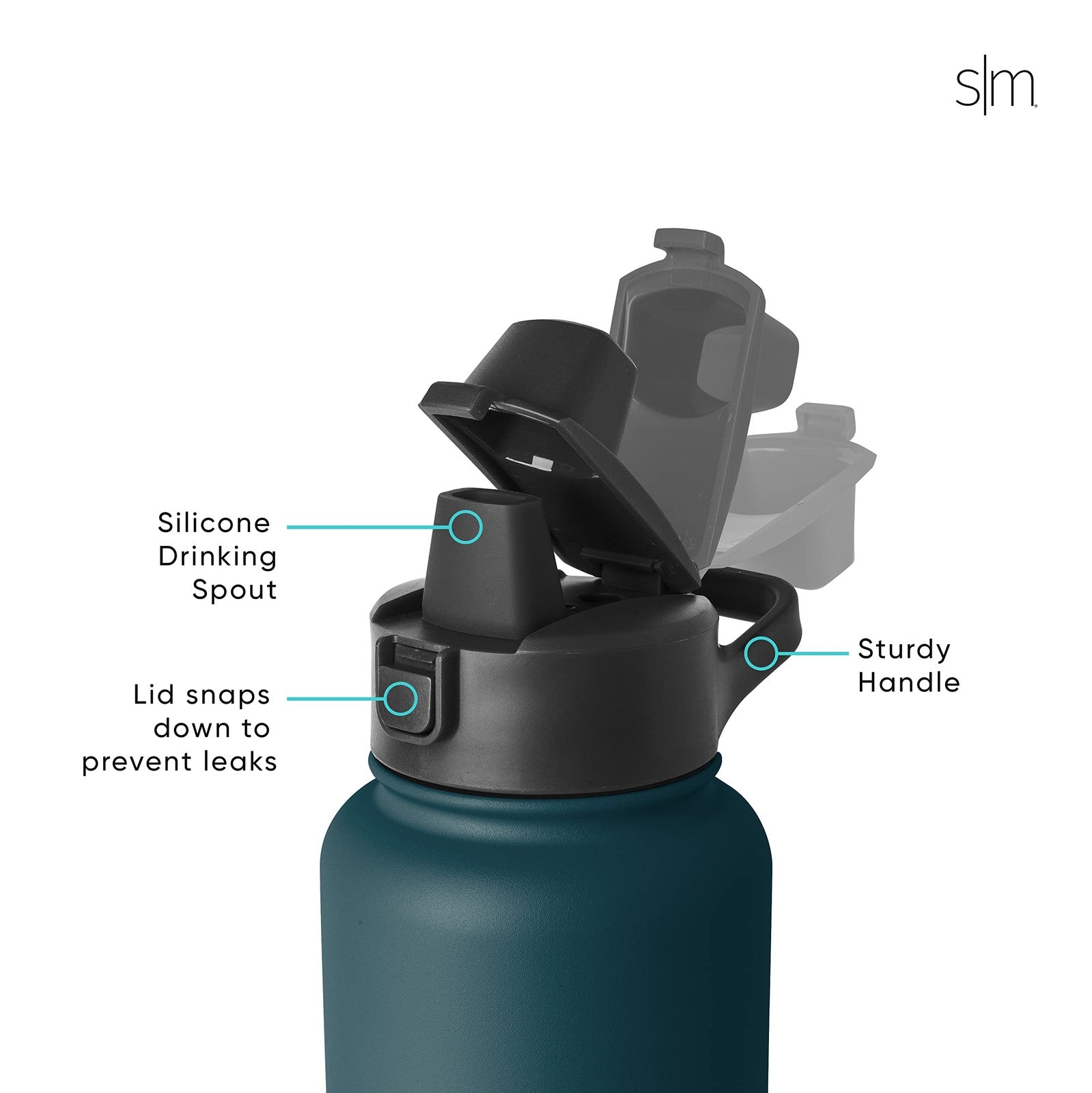 Simple Modern 1 Gallon Water Bottle - Motivational Markings, Sorbet