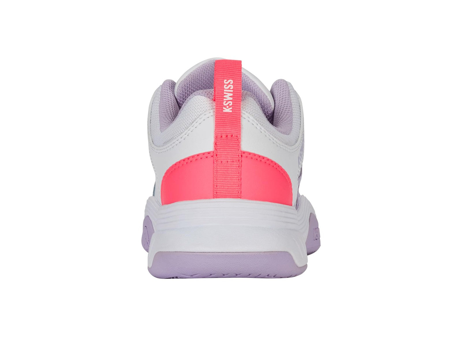 K-Swiss Women's Court Express 2 Tennis Shoe, White/Orchid Petal/Neon Blaze, 9 M