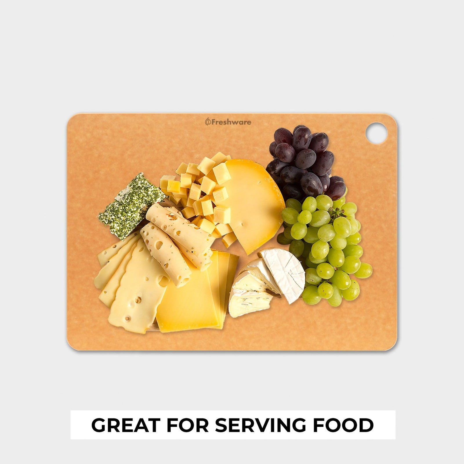 Wood Cutting Boards Set of 2, Medium 12x9 & Large 15x11.25, Natural