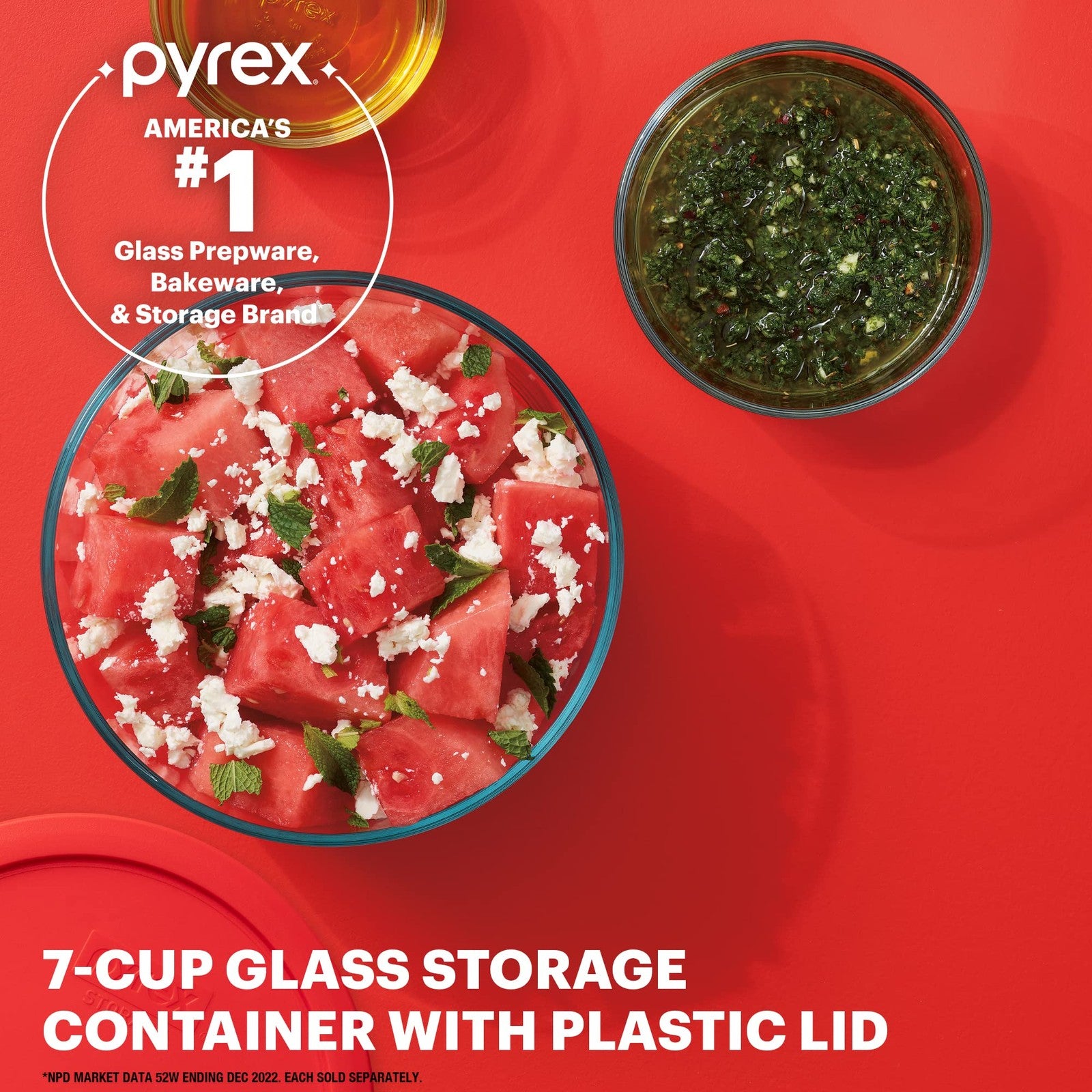 Pyrex 7 Cup Glass Food Storage Container - Microwave & Dishwasher Safe