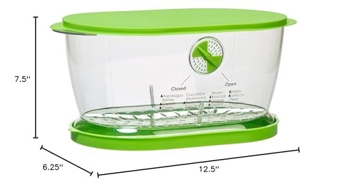 Progressive Lettuce Keeper Produce Storage Container, 4.7 Qt, Green