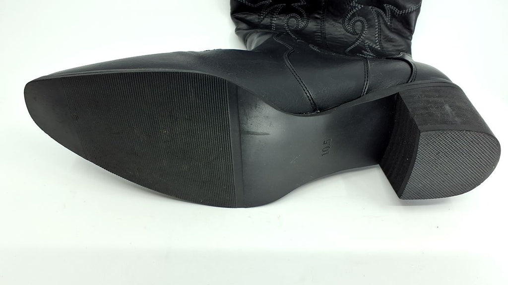 IXU Cowboy Boots Women Pointy Toe Women's Mid Calf Western Cowgirl Boots, 10.5