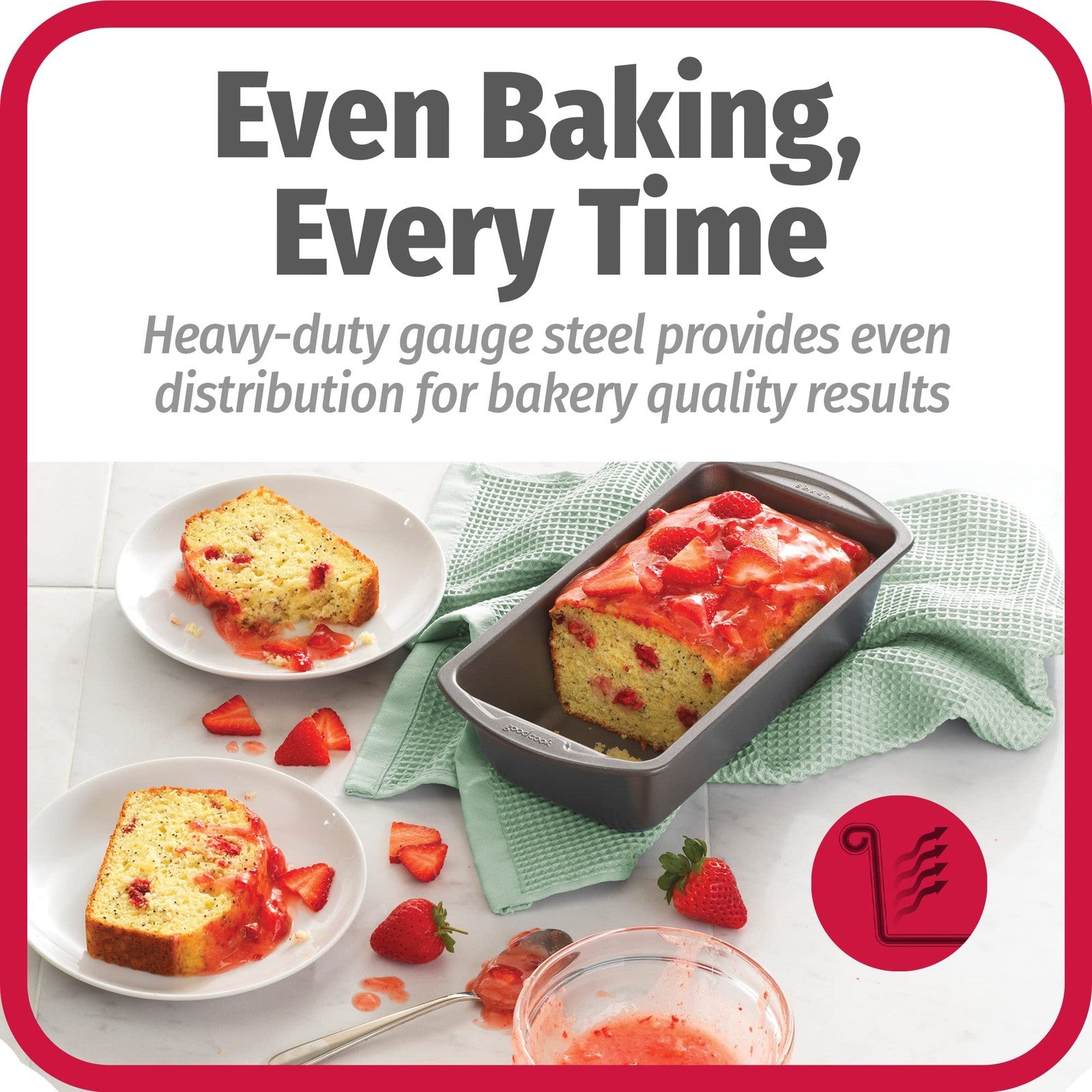 8x4-Inch Gray Nonstick Loaf Pans, Set of 2, Heavy-Duty Steel Bakeware