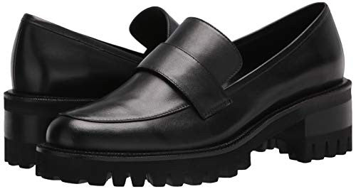 Women’s Black Leather Ronnie Loafer Size 7 by Aerosoles